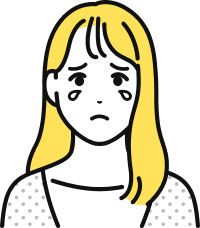 泣いている表情のAさん