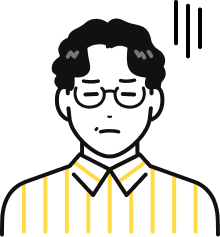 暗い表情のEさん