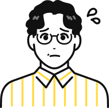 焦る表情のEさん