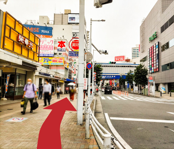 船橋駅からの道のり4